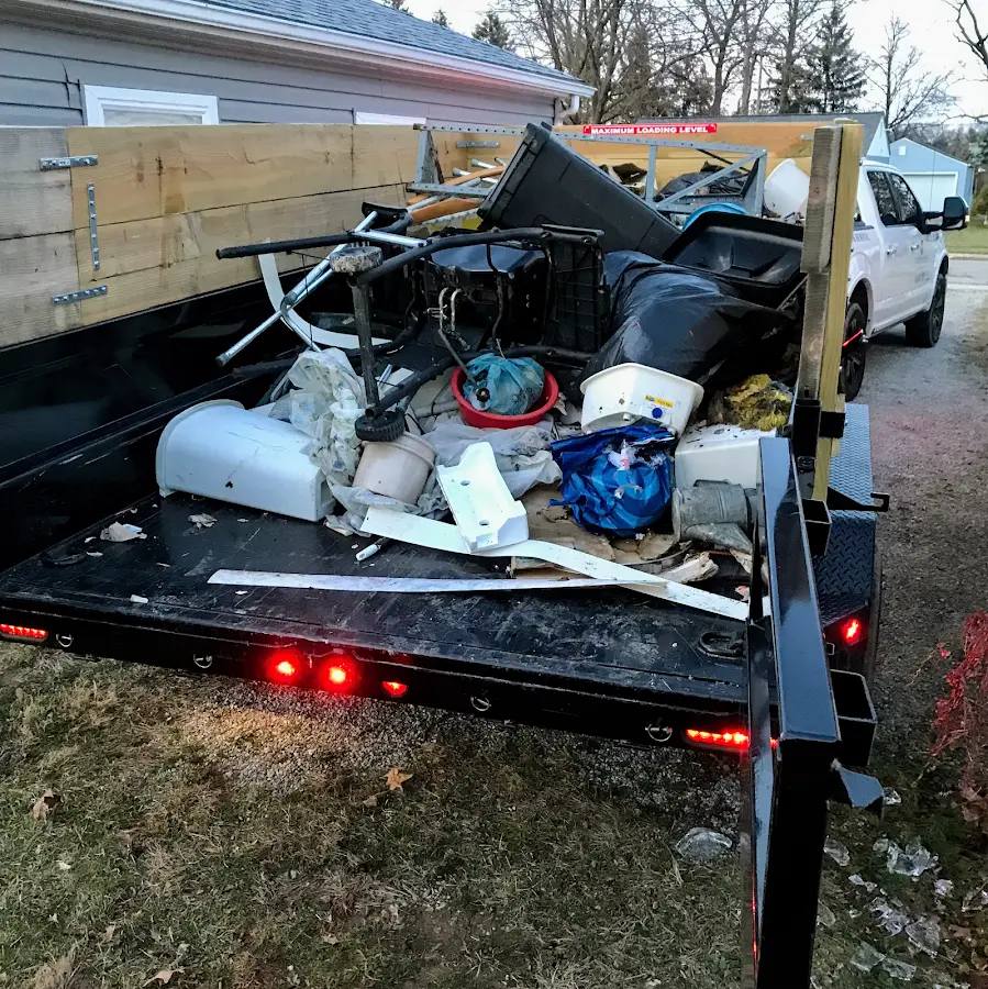 Roll-off dumpster delivered to a residential driveway in Scranton