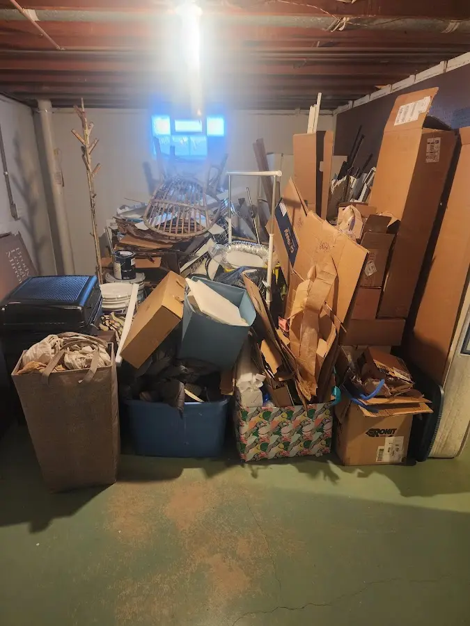 Roll-off dumpster container at job site for 20 Yard Dumpster Rental in Scranton